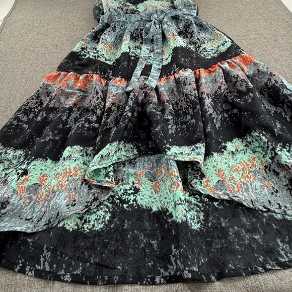 Band of Gypsies High & low‎ Dress Abstract Print Sleeveless Boho-Chic Medium Tie - Picture 5 of 10